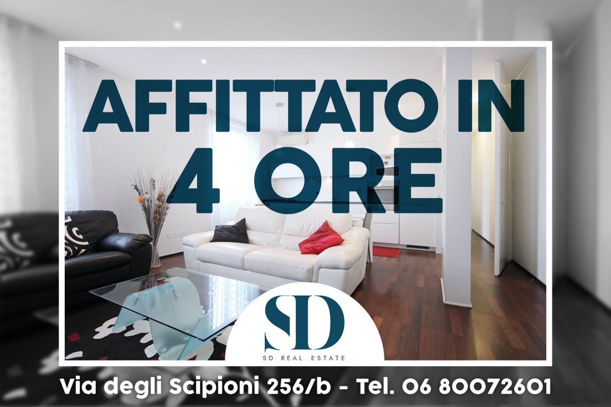 Prati Mazzini piano alto trilocale con balcone e cantina