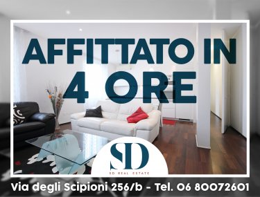 Prati Mazzini piano alto trilocale con balcone e cantina